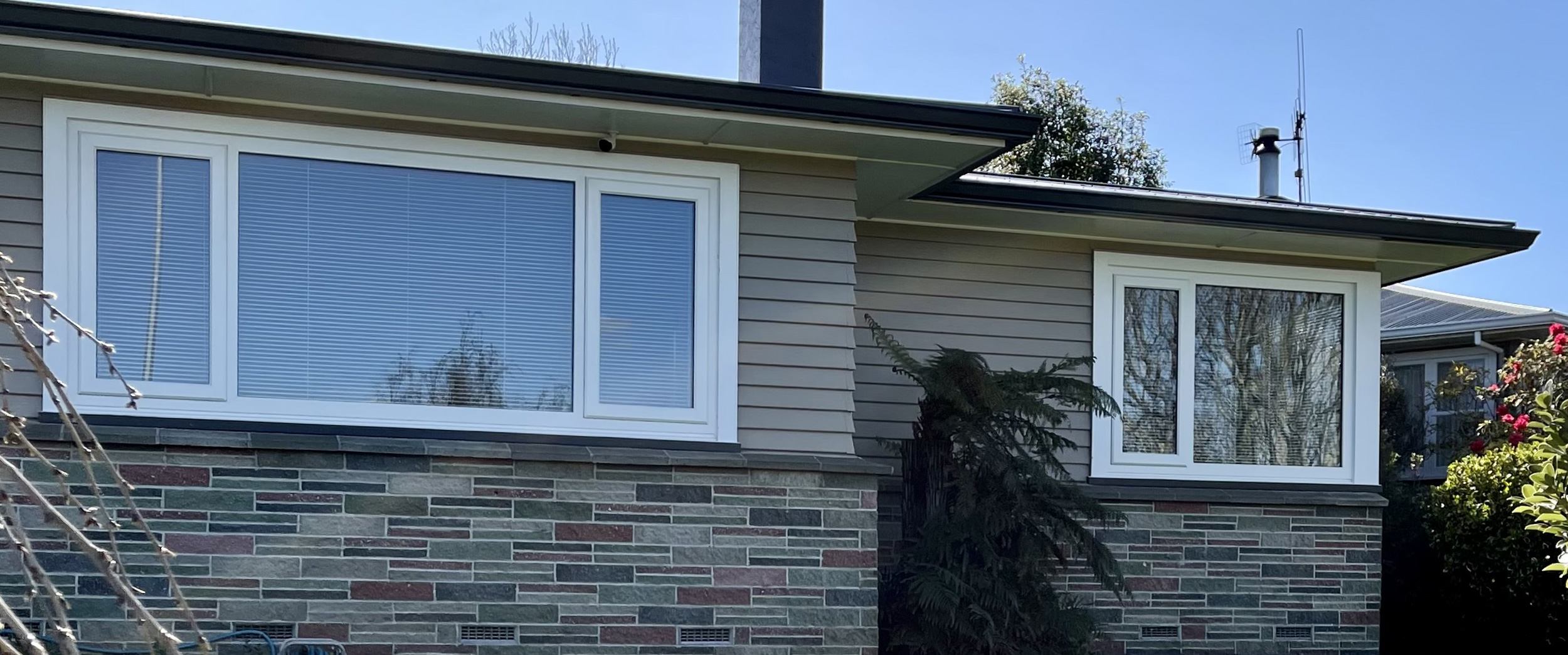 Existing Home Retrofitted with new Double Glazed, Premium NZ Made uPVC Windows and Doors