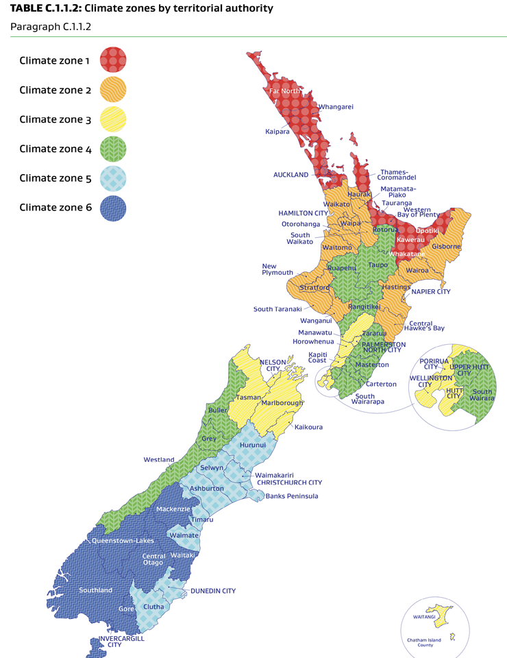 New Zealand Building Code Climate Zones